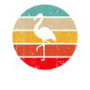 Flamant rose Rétro