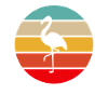 Flamant rose Rétro