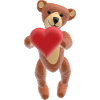 Valentine-Teddy mit Herz (3D-Optik)