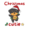 Rottweiler Christmas Dogs Christmas Cutie