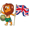 Lion with the England flag
