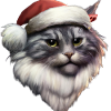 Cat with a Santa hat