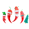 piment, piment famille, Noël, Noël