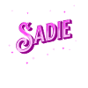 Sadie's name personalized