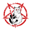 Pentacolo occulto del gatto scuro Halloween