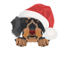 Wire-haired Dachshund Merry Christmas