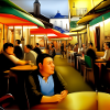 Hong Kong Café Painting