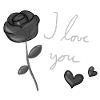 I love you flower hearts