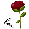 Red flower symbol nature