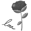 Fleur grise symbole nature