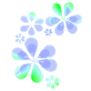Purple Flower Pattern Shape Green