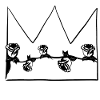 Grey crown natural flower shape