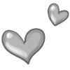 Deux cœurs gris