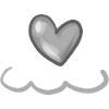 Gray Heart Symbol Shape Love