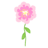 Pink Flower Cartoon Symbol Shape