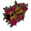 Violin Violinist Flower Floral