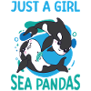 Lustiger Orca-Wal Meer-Panda
