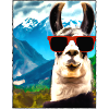 Lama Portrait Mountain Gift