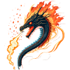 A dragon spitting fire
