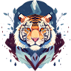Artsy tiger head