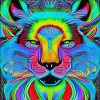 Löwenkopf fantastisch bunt