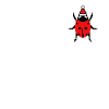 Coccinelle pixélisée Noël - Drôle