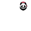 Panda Pixelated Christmas - Funny