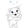 Kitten catches stars