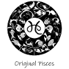 Zodiac sign Pisces 001 black