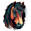 Trendy Horse Digital Painting