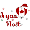 Joyeux Noel Canada Flag Heart