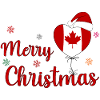 Joyoux Noël Drapeau Canada Coeur