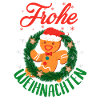 Fröhliche Weihnachten Lebkuchenmann Kranz