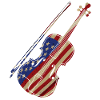 Violin Violinist Usa American Flag