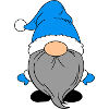 Kleiner Weihnachtsmann Blau