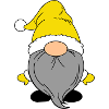 Kleiner Weihnachtsmann Gelb