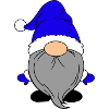 Kleiner Weihnachtsmann Dunkelblau