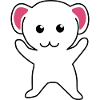 Cute white mouse