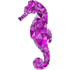 Seahorse géométrique violette