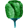 Abstract Green Flower Illustration