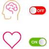 Brain deactivated Heart activated