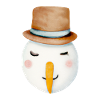 Retro Snowman Face