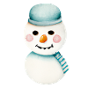 Retro Snowman Head