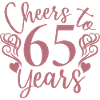 Vive 65 ans 65e anniversaire