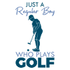 Funny golfer boy
