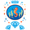Diamond Seahorse Badge
