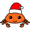 Crab Comic Christmas Xmas