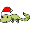 Gecko Comic Weihnachten Xmas