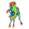 neon horse