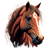 Stunning Horse Head Digital Illustration